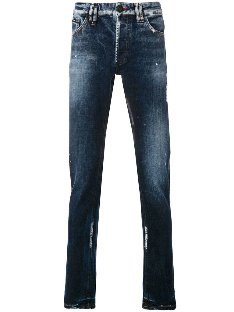 Tape slim-fit jeans