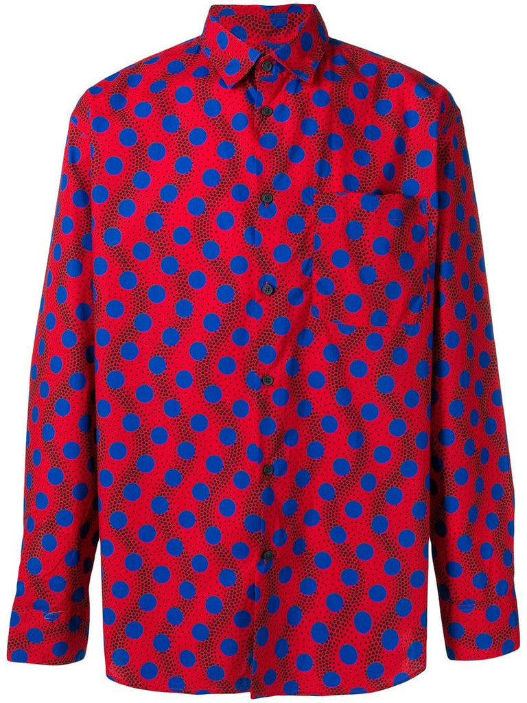 polka dot print shirt