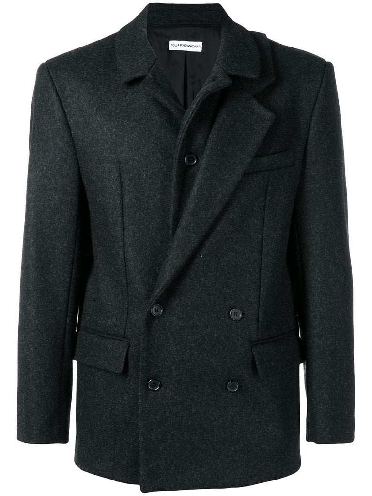 asymmetric lapel boxy blazer