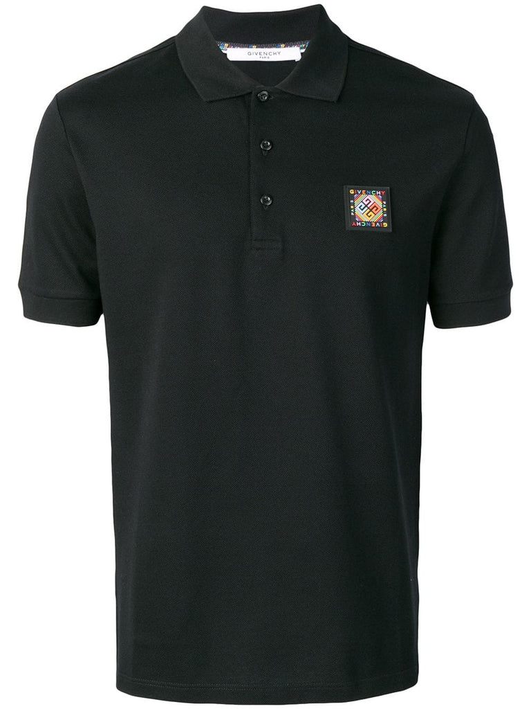 logo short-sleeve polo top