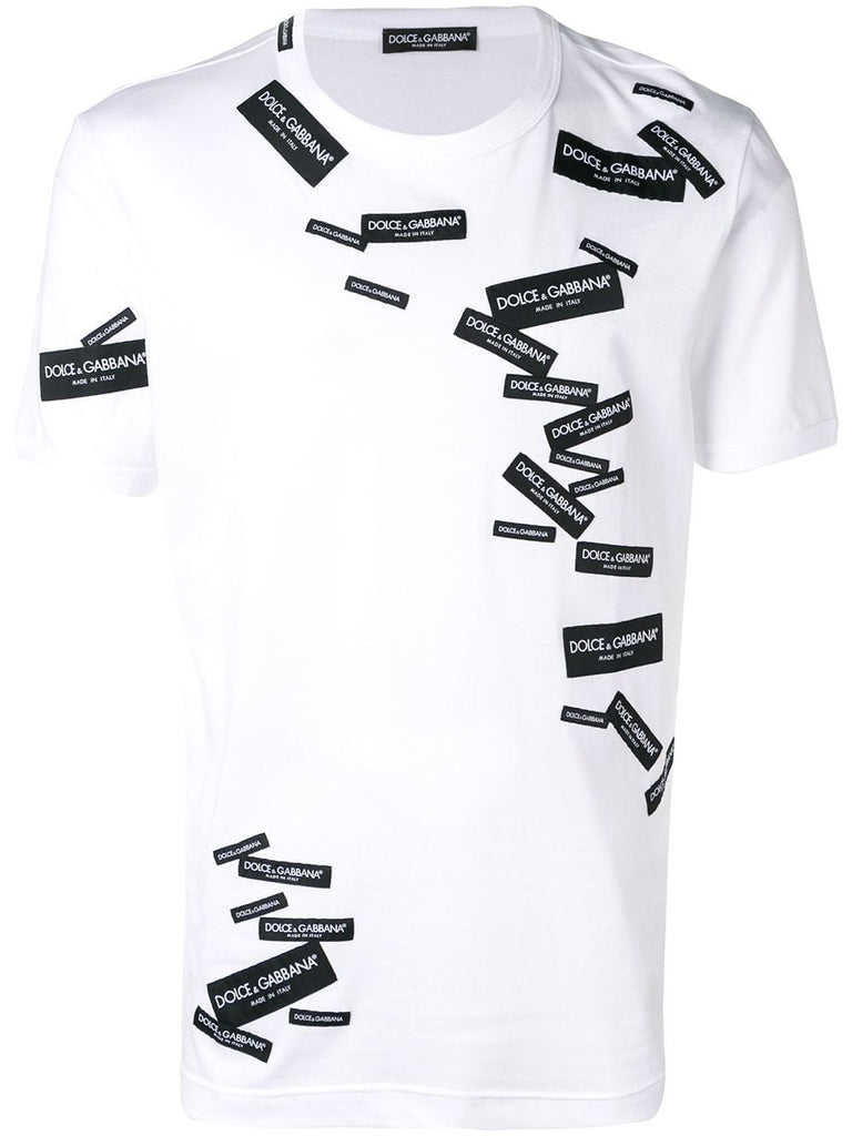 logo label print T-shirt