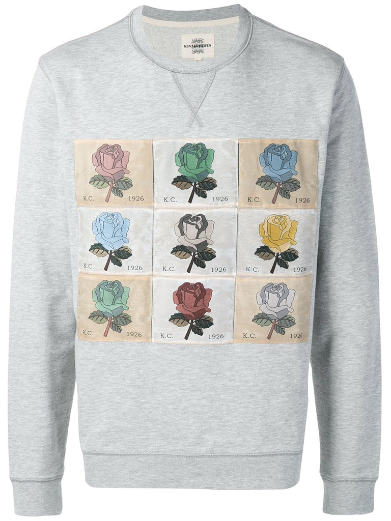 patchwork rose sweatshirt