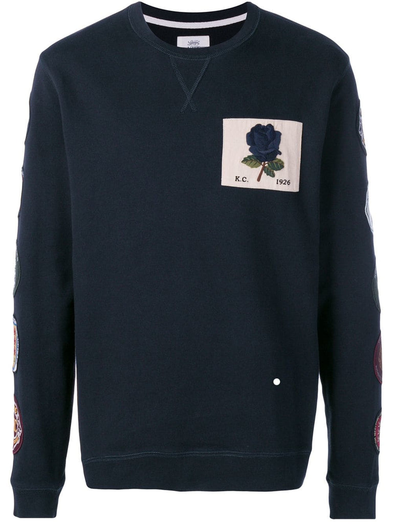 patched rose sweatshirt