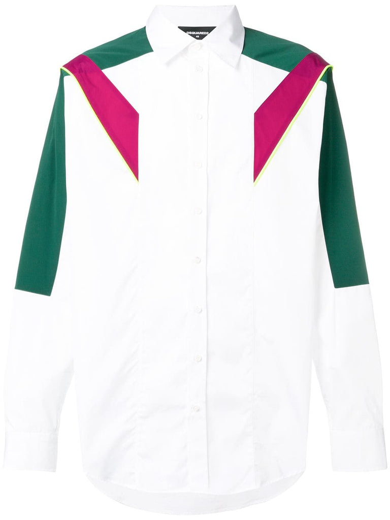 contrast panels shirt