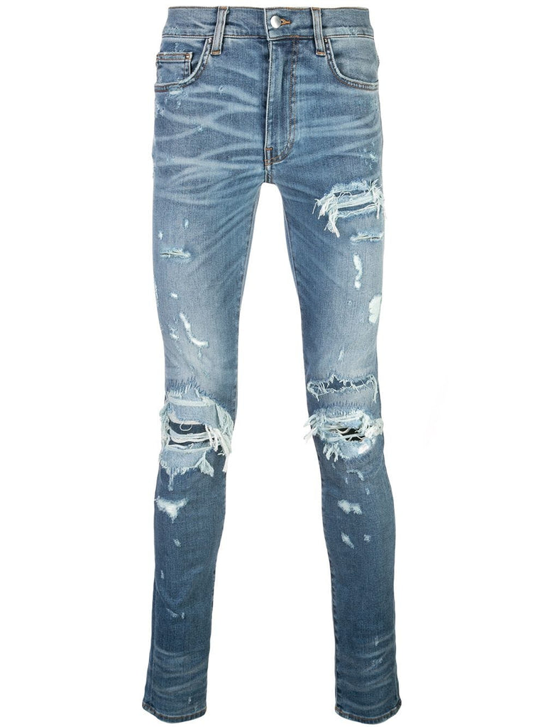 skinny distressed jeans