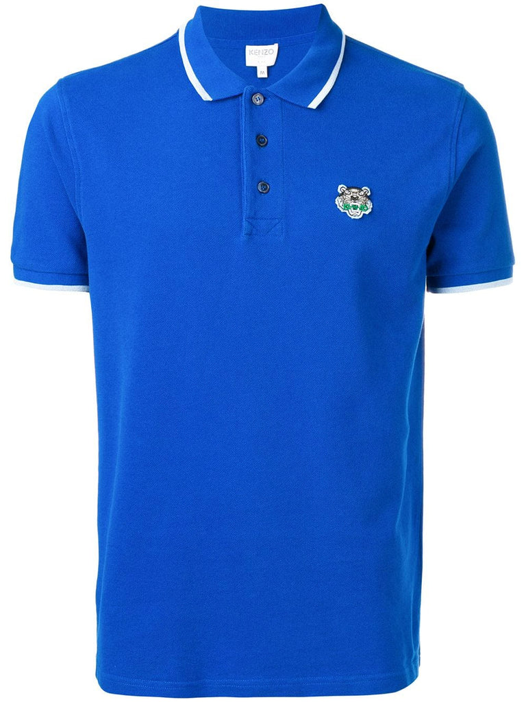 tiger embroidered polo shirt