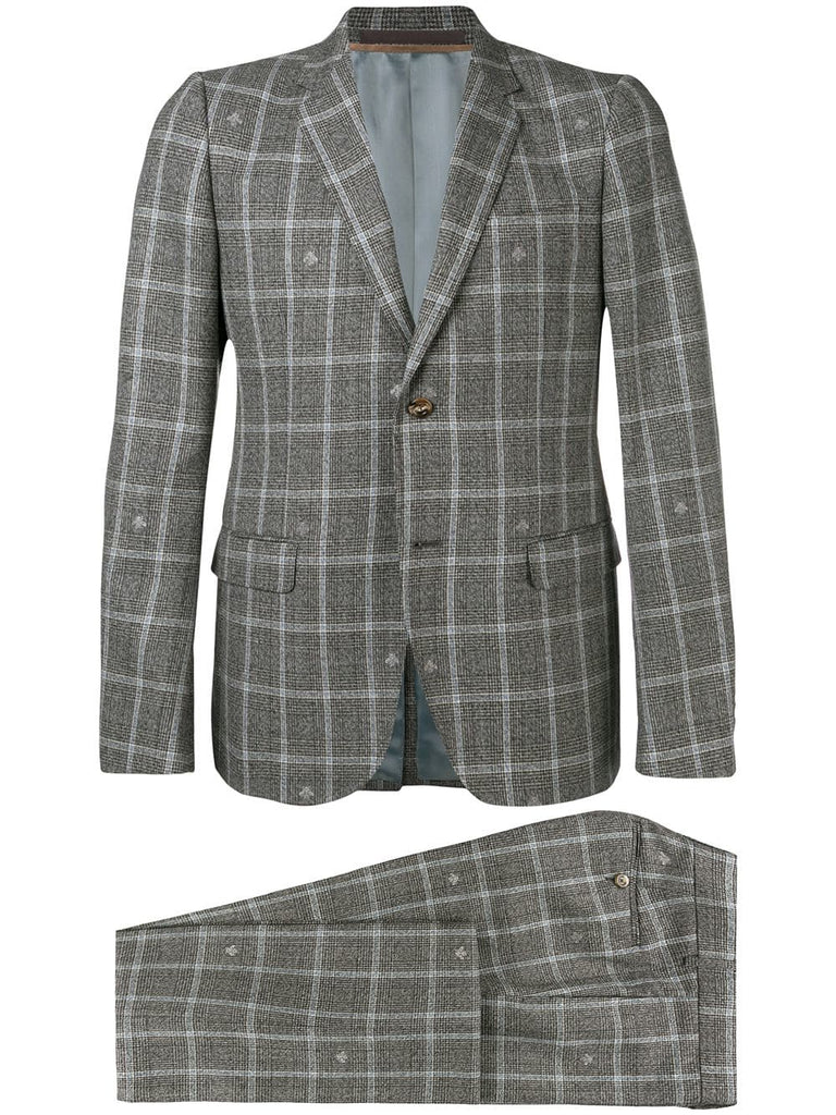 two-piece check suit