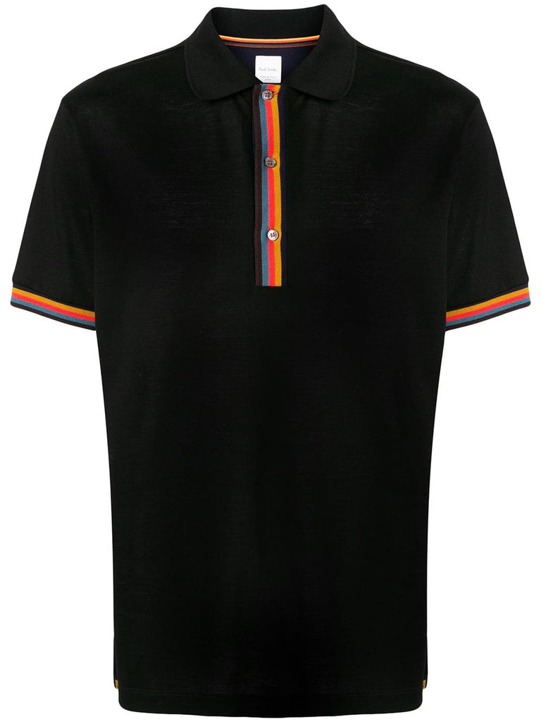 contrast stripe polo shirt