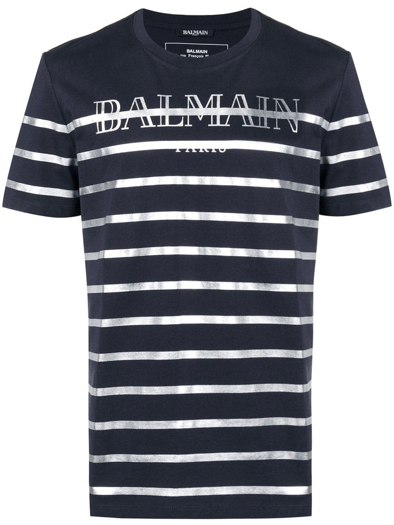 striped logo T-shirt