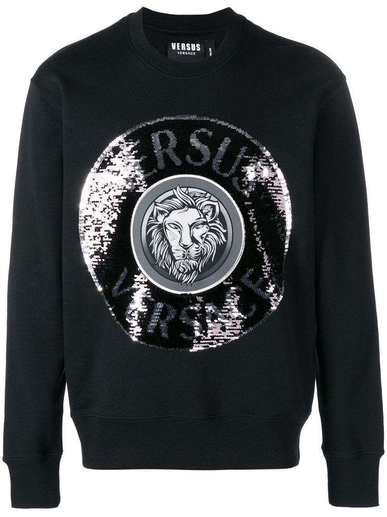 sequin logo sweatshirt