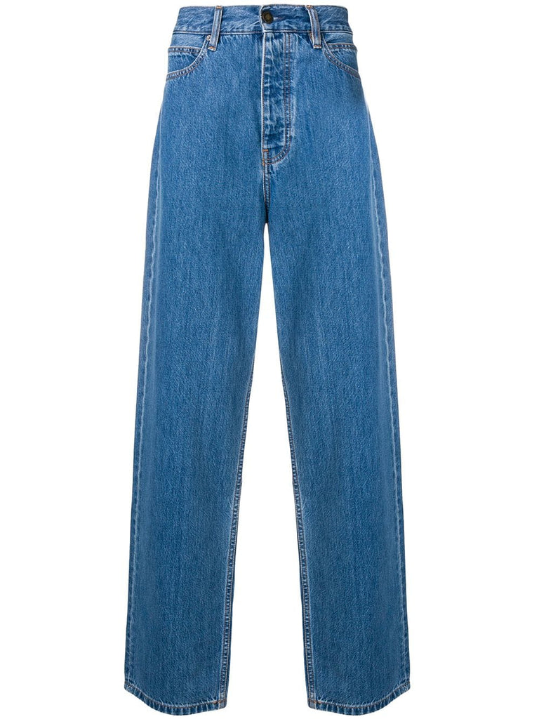 high waisted wide leg jeans