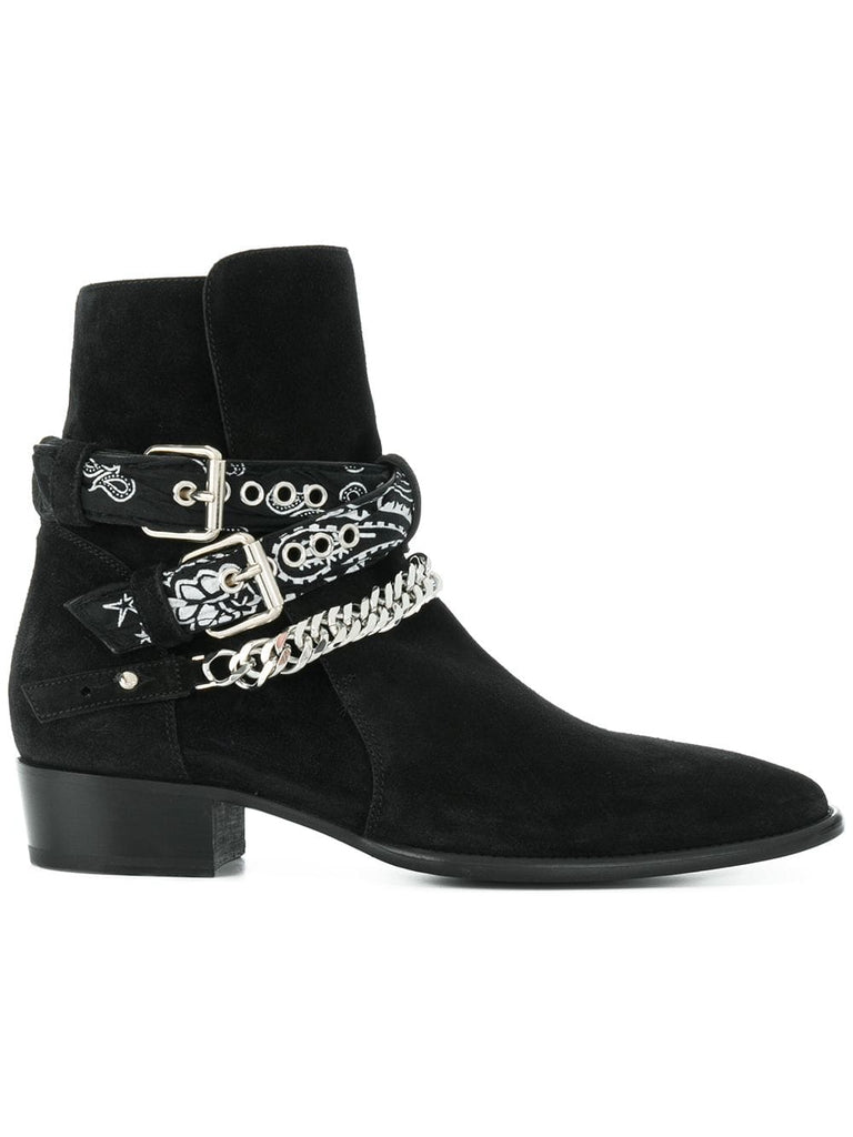 bandana buckle boots