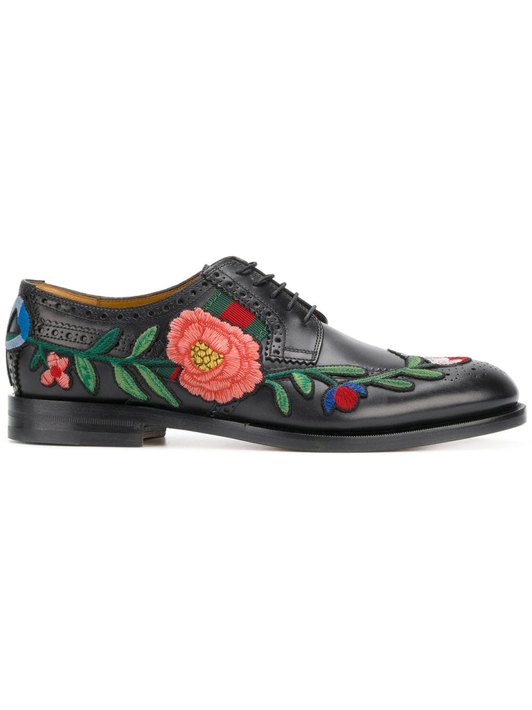 floral embroidered brogues