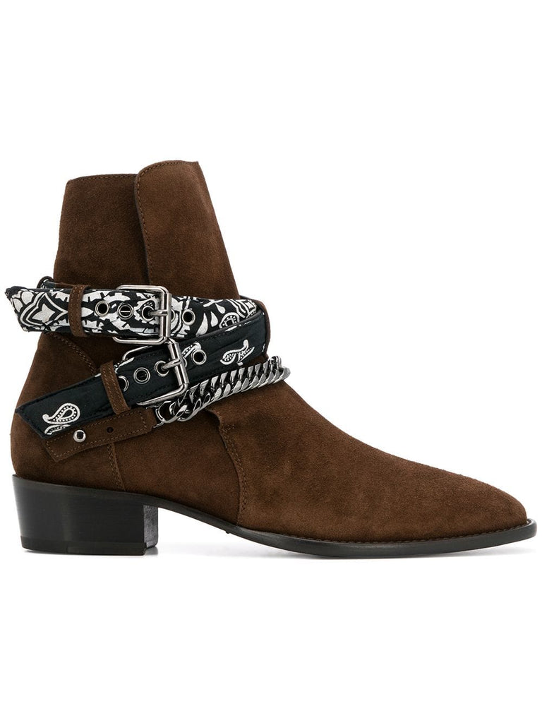 double buckle western boots