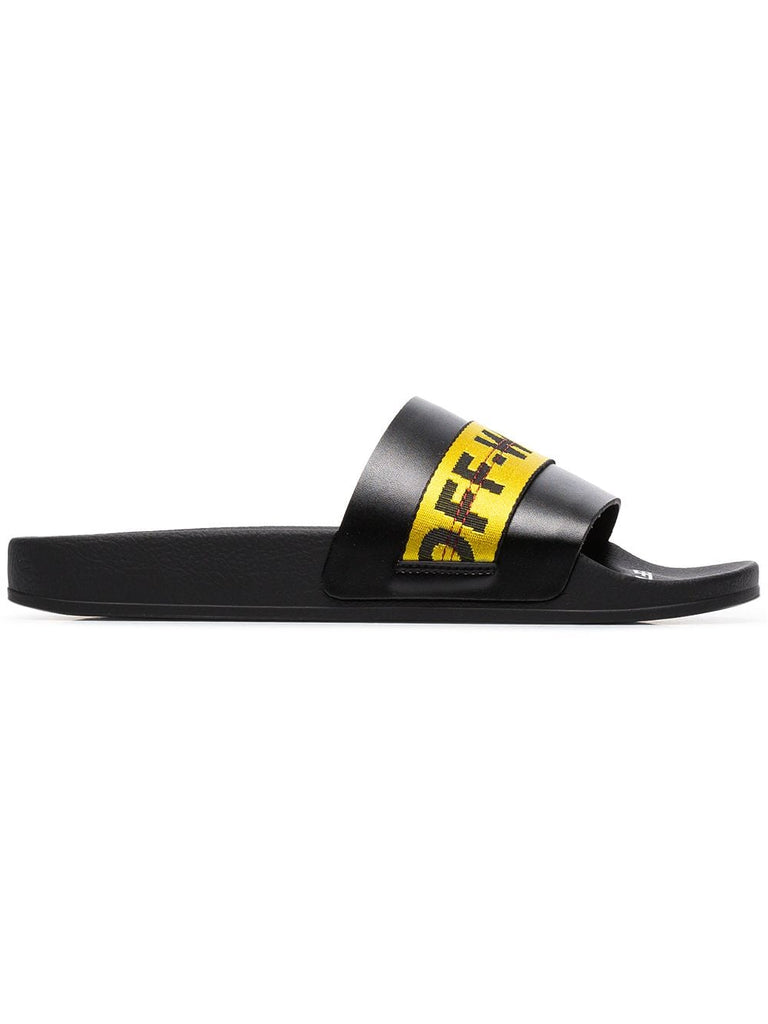 black and yellow industrial strap slides