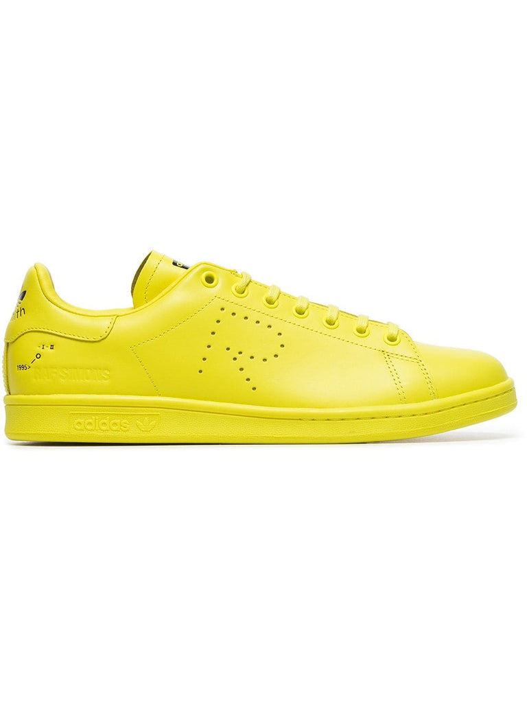 yellow X raf simons stan smith leather sneakers