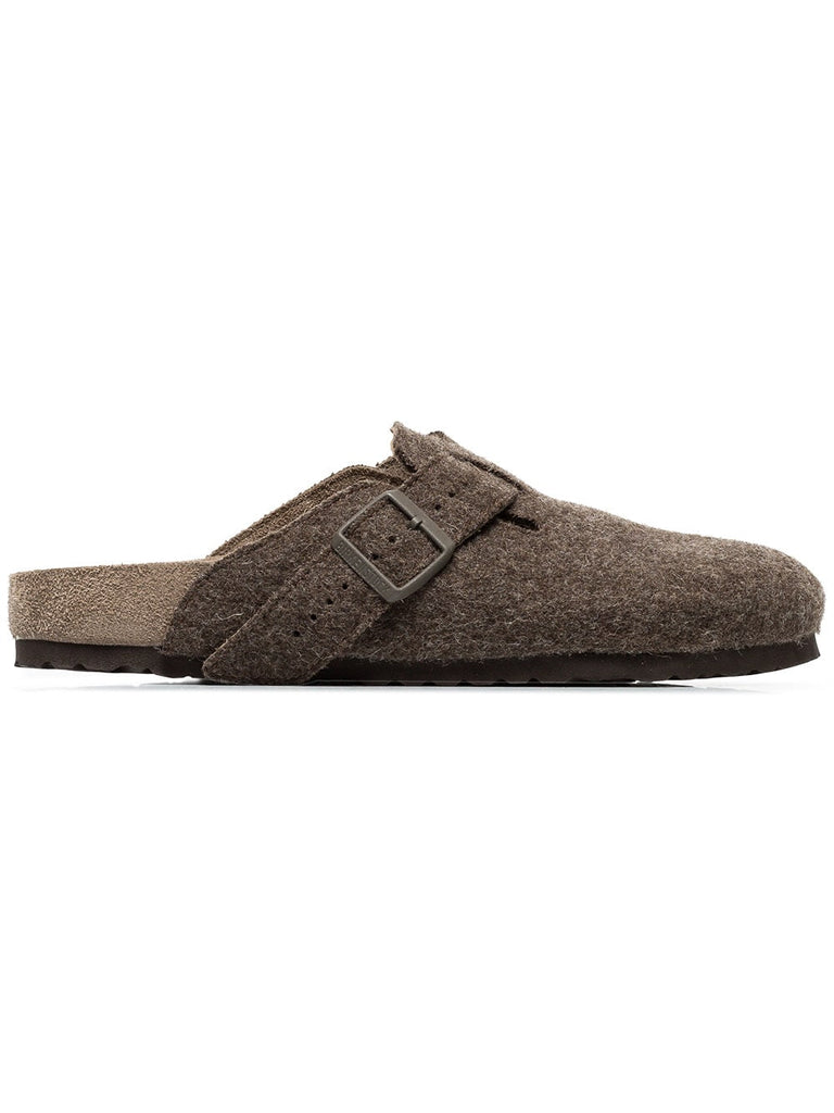 x Birkenstock brown Boston wool felt sandals