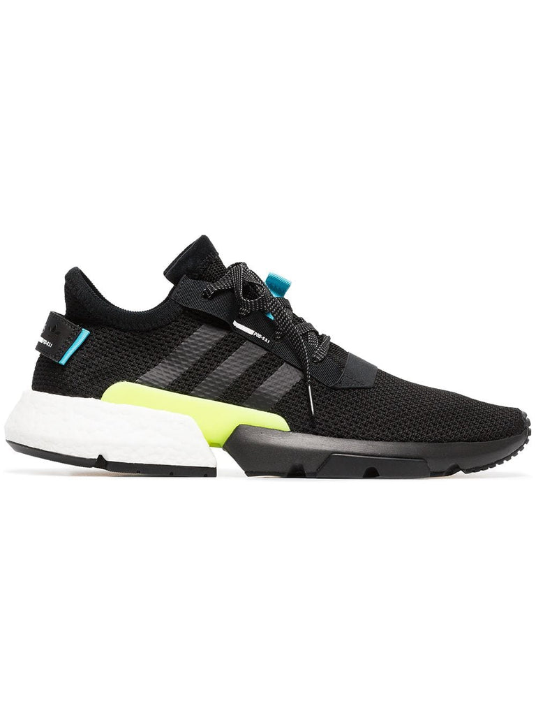 black, blue and yellow pod-s3.1 sneakers