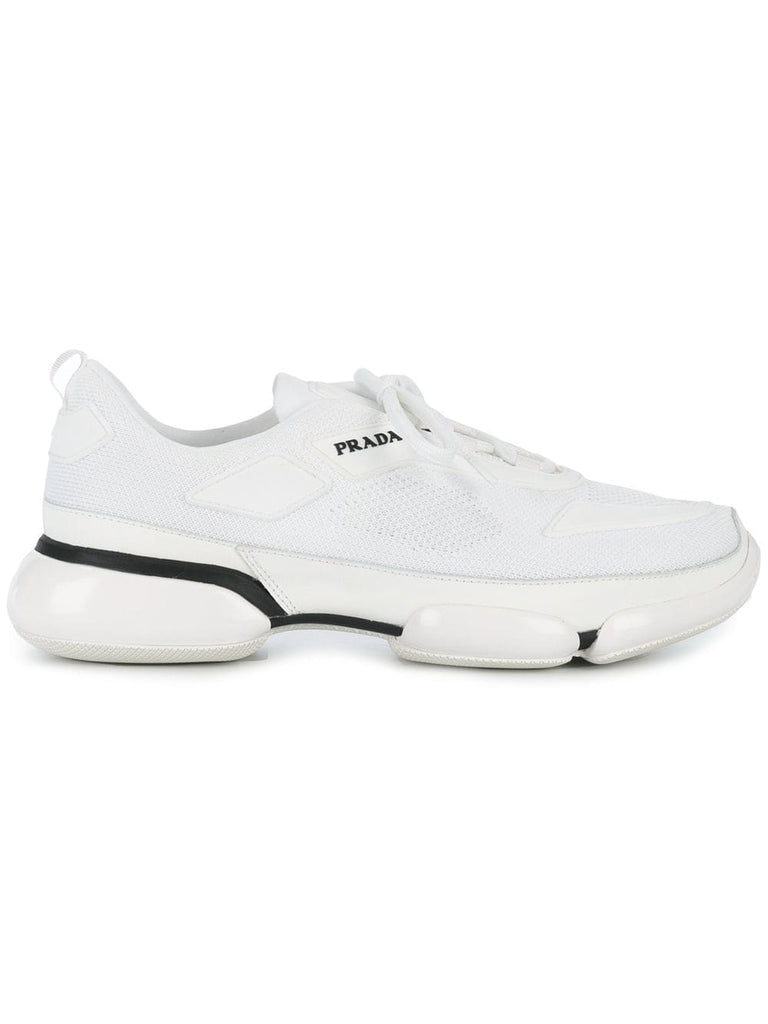 white and grey Cloudbust leather sneakers