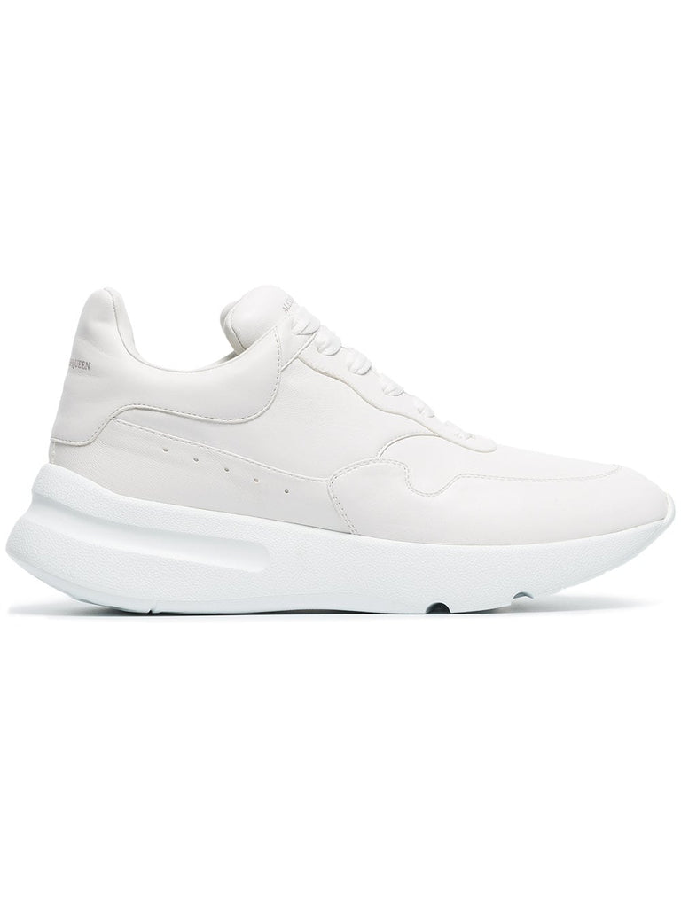 optical white Runner oversized leather sneakers