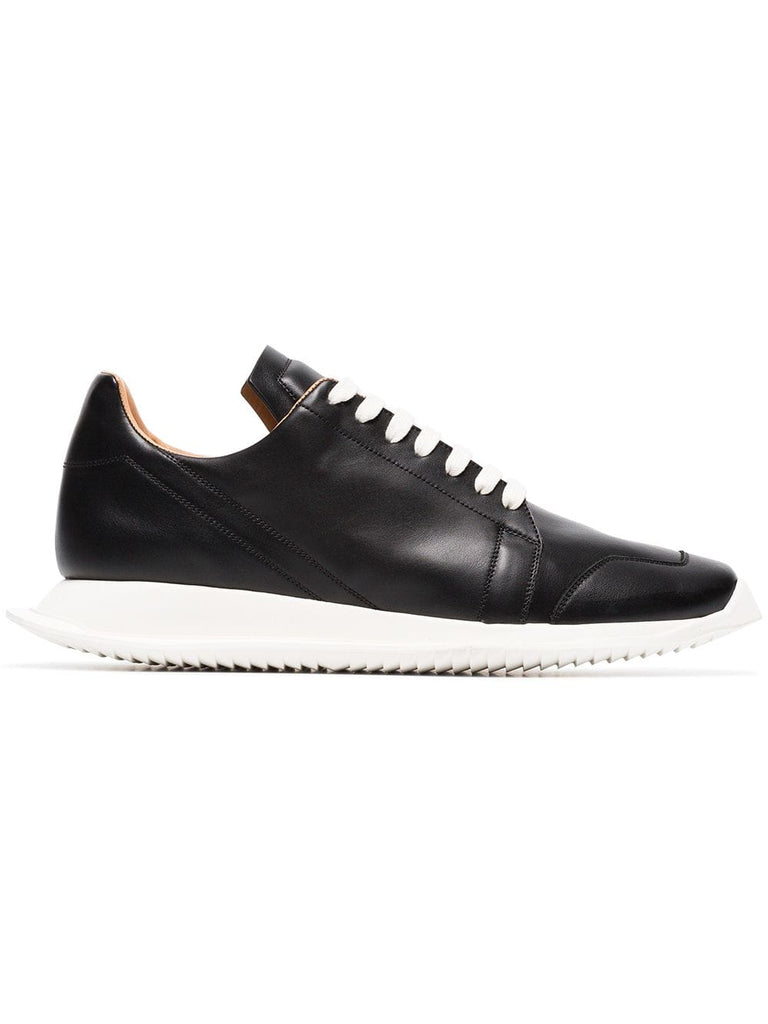 black Oblique leather sneakers