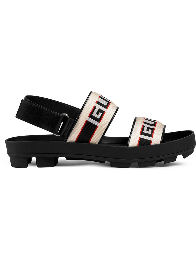 Gucci stripe strap sandal