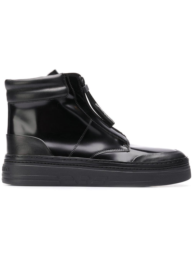 hi-top zipped sneakers