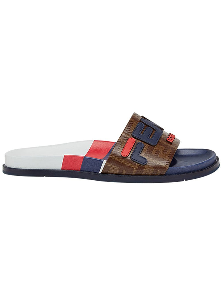 Multicoloured Fendi Mania slides