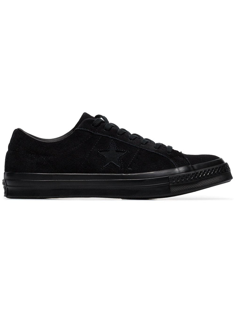 black One Star suede sneakers