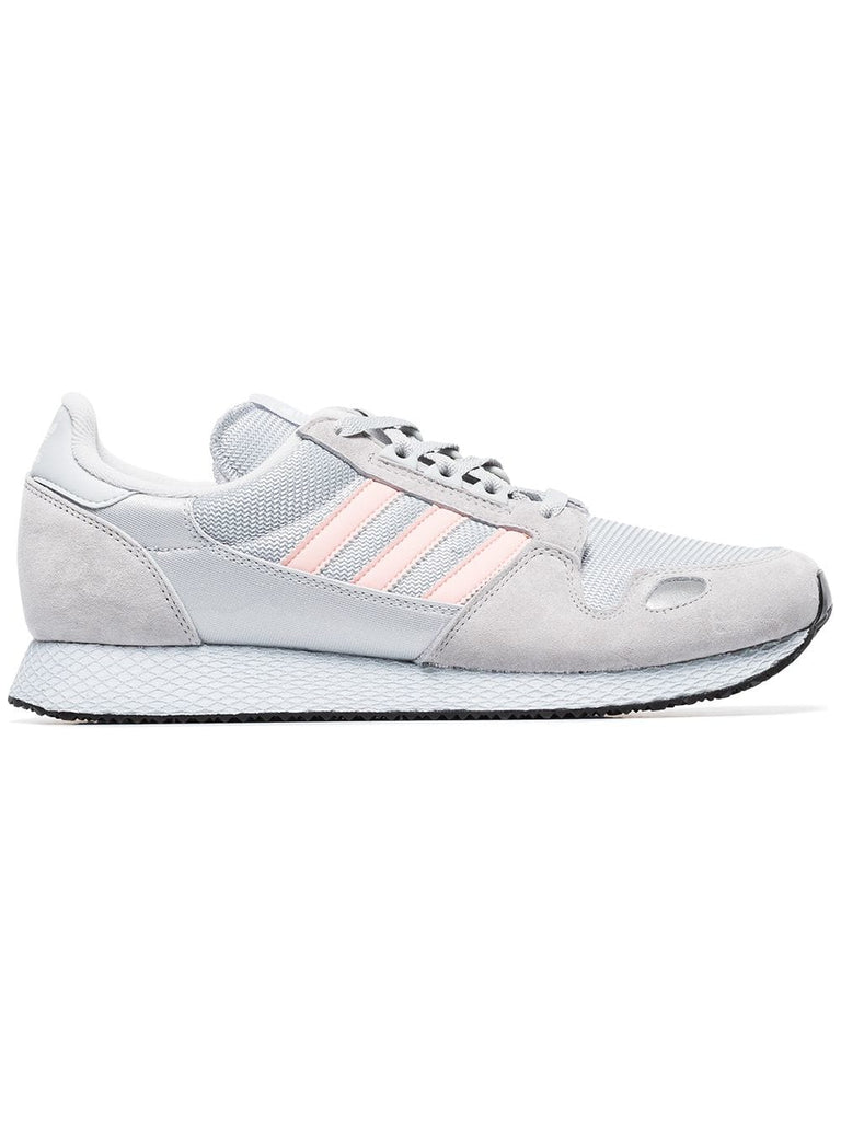 grey and pink ZX 452 SPZL suede sneakers