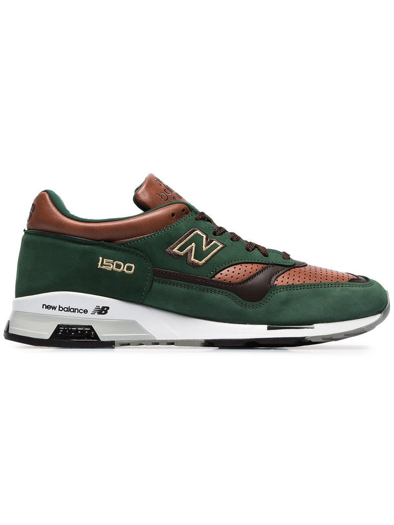 green and brown M1500 suede leather sneakers