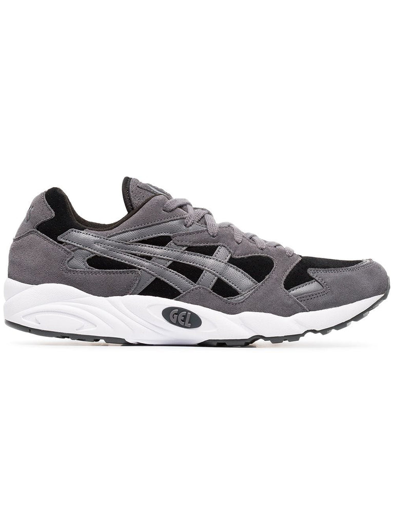 grey, black and white gel diablo sneakers