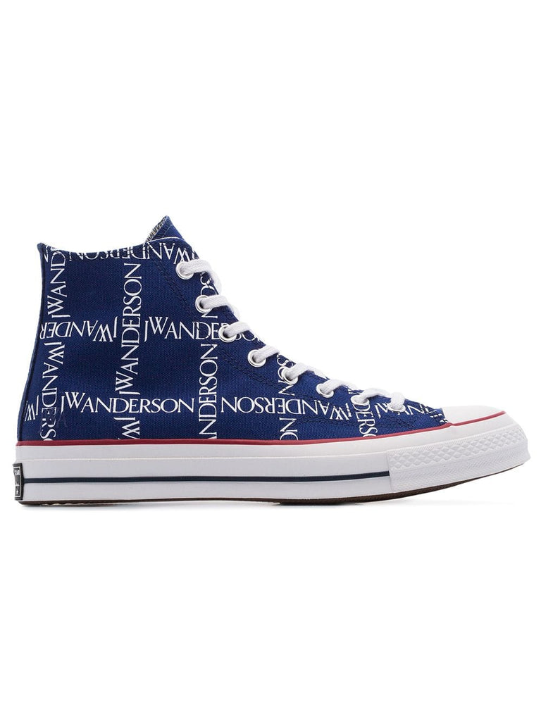 x JW Anderson blue Chuck 70 logo print cotton high top sneaker