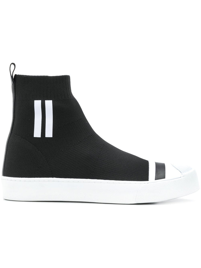 side stripe hi top sneakers