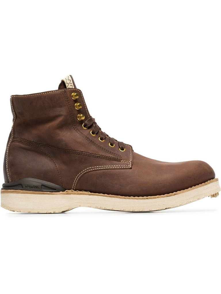 brown Virgil Folk leather boots