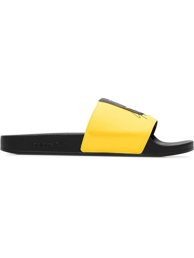 Yellow Adilette Leather Slides