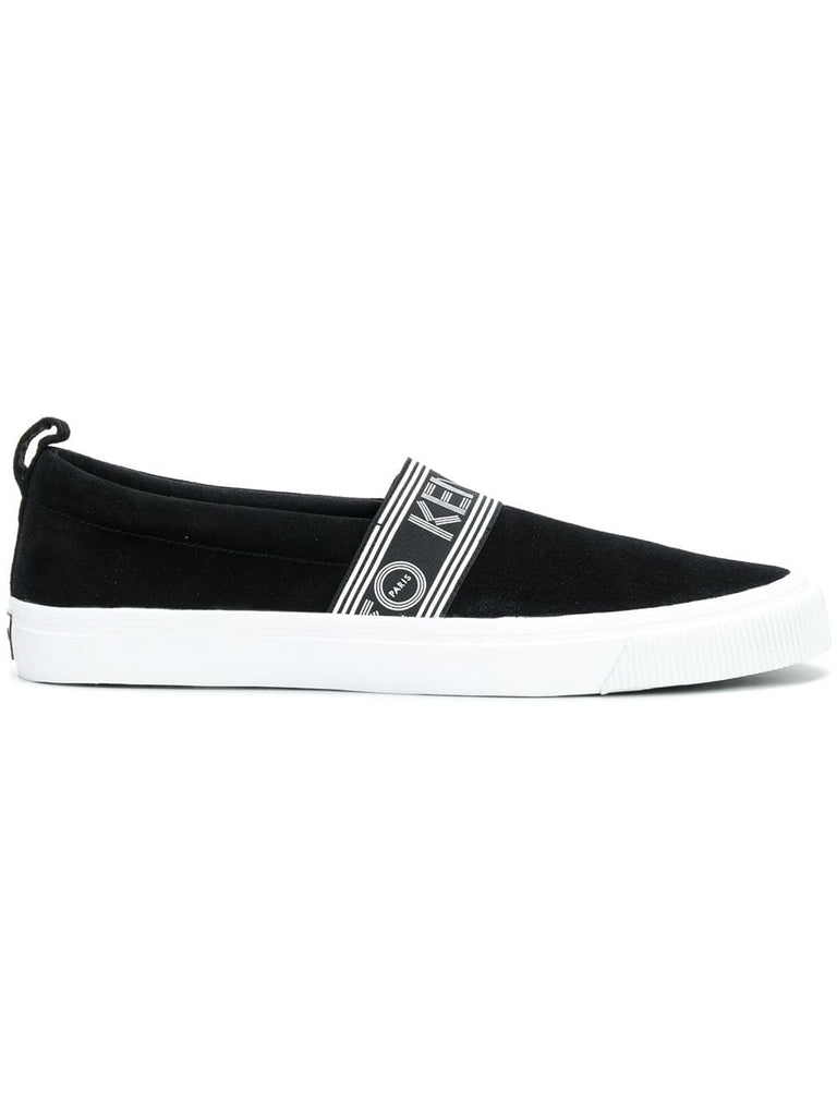 logo panel slip-on sneakers