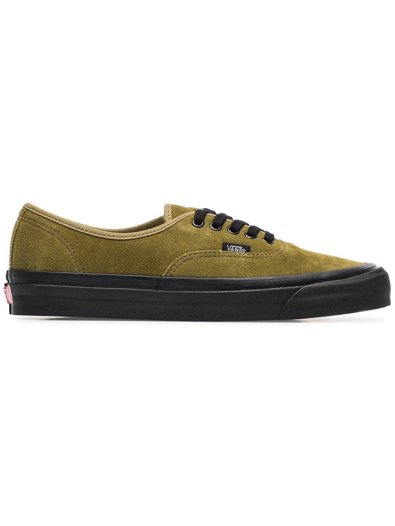 green 44 DX suede leather low-top sneakers