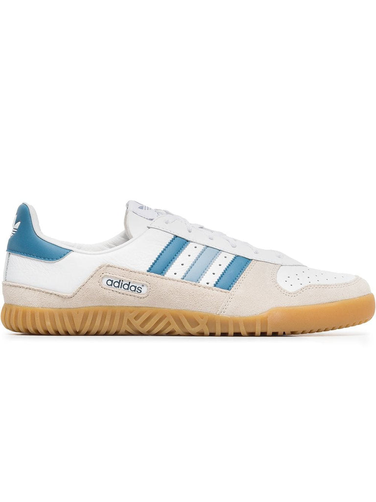 white, blue and grey indoor comp SPZL leather sneakers