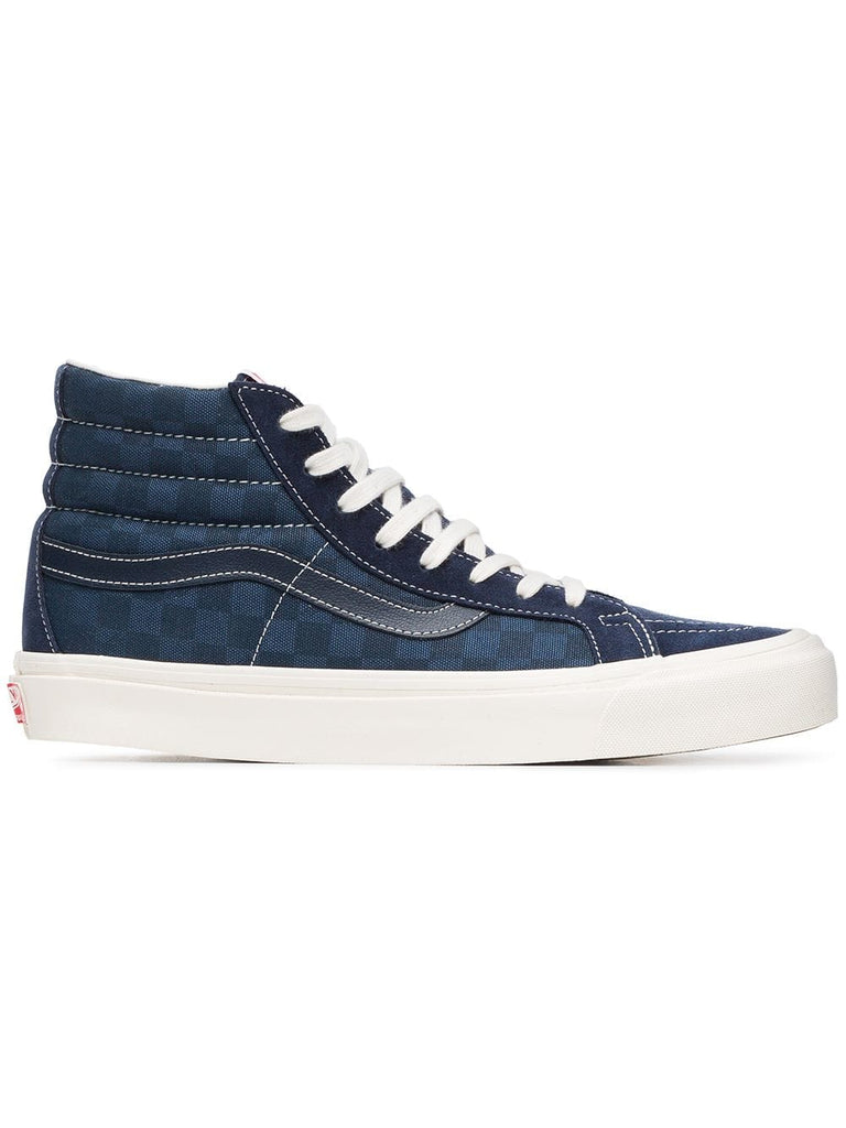 checkerboard sk8-hi trainers