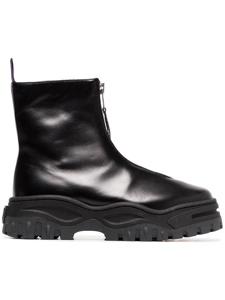 Raven Zip Up Leather Boots