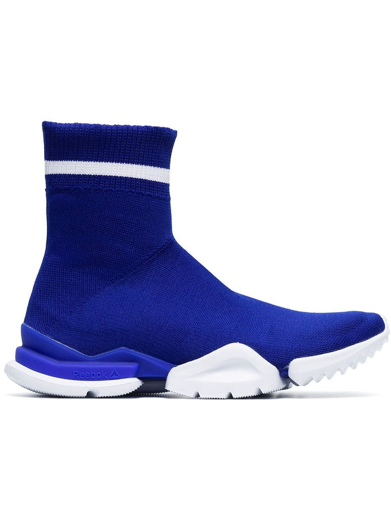 white and blue Sock Runner sneakers