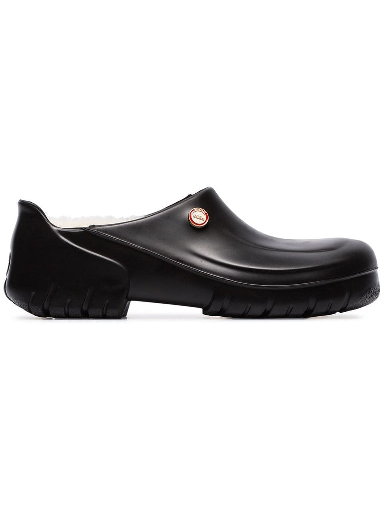 black X birkenstock super birki clogs