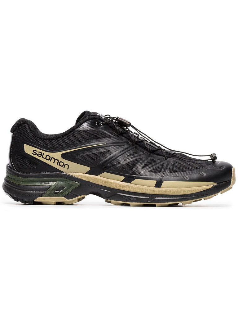 X The Broken Arm black and gold metallic slab wings pro sneakers