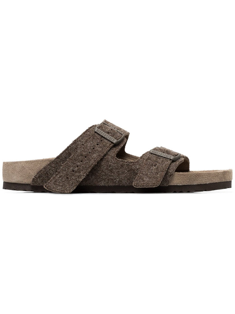 x Birkenstock brown Arizona wool felt sandals