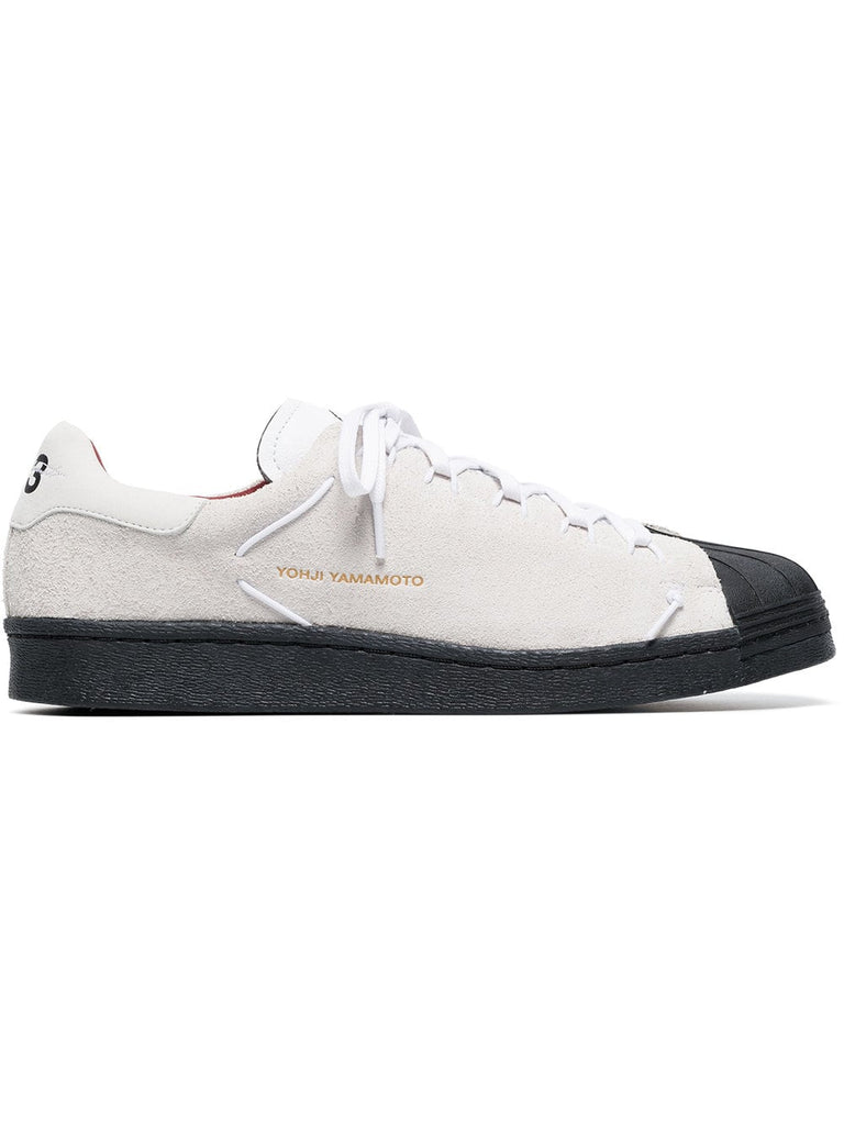 white leather superknot lowtop sneakers