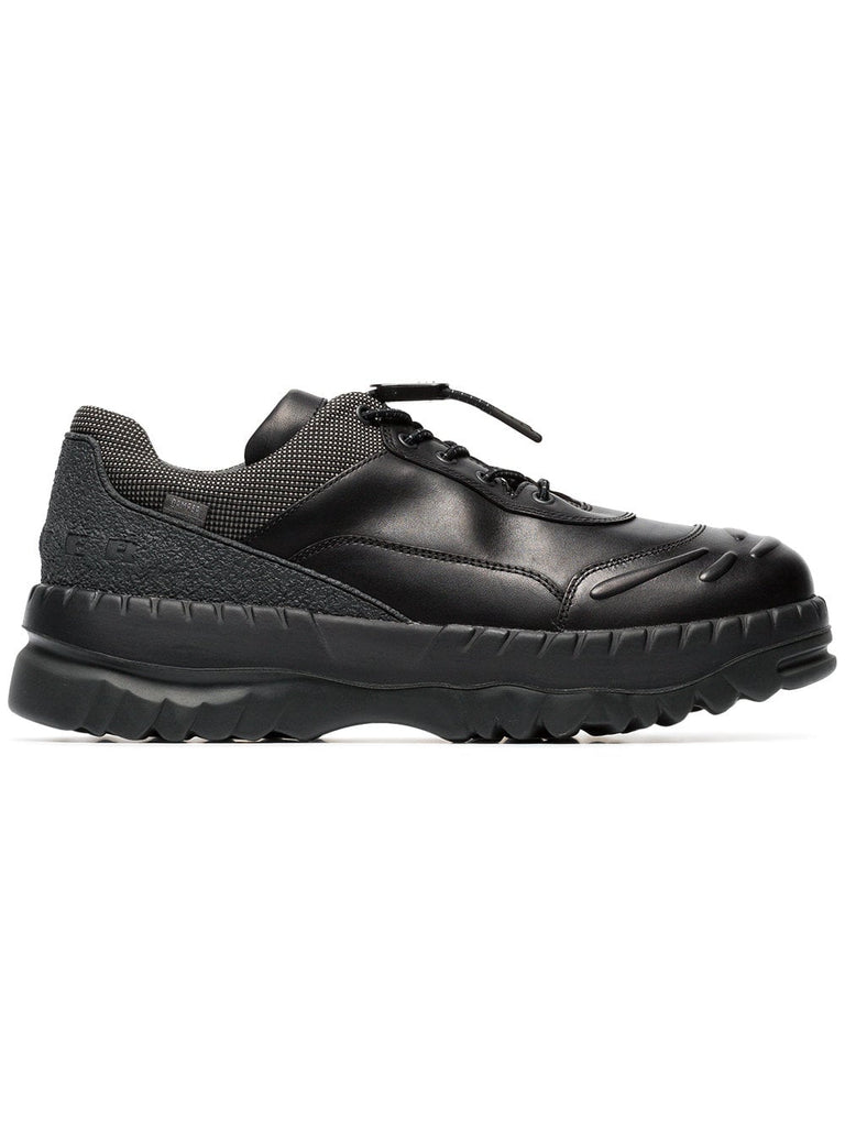 black X kiko kostadinov leather sneakers