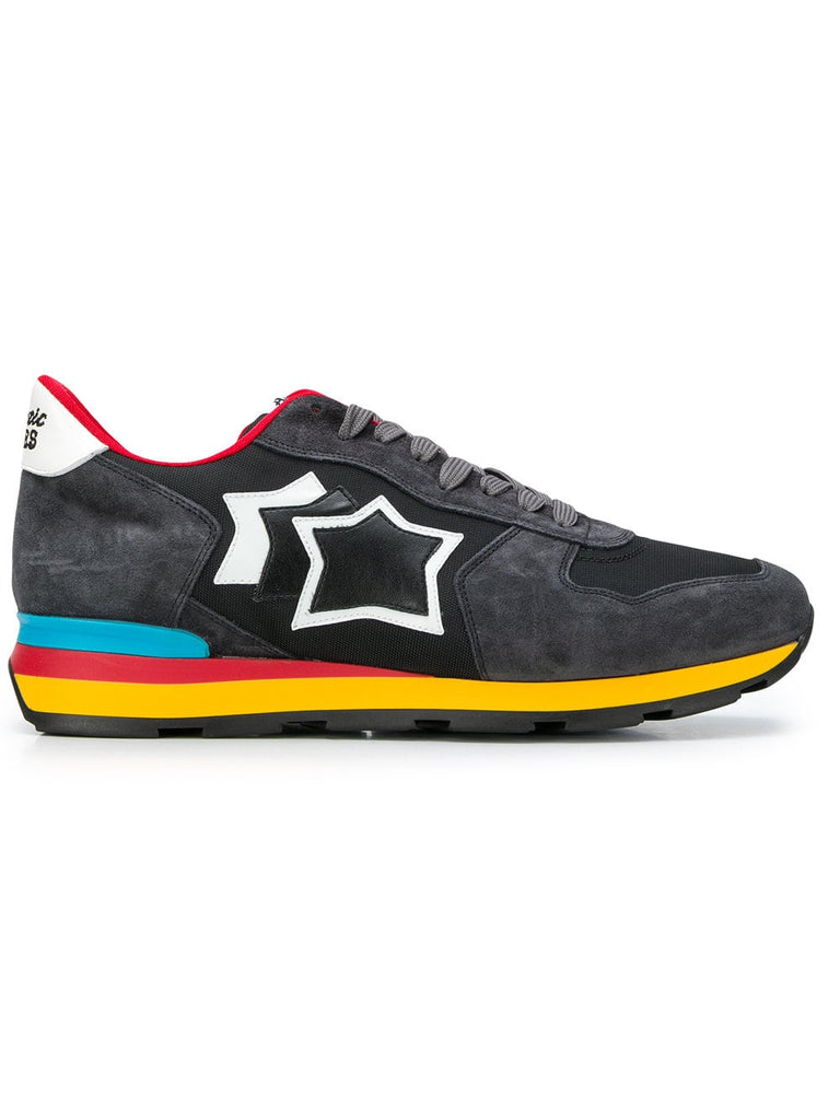 rainbow sole lace up trainers