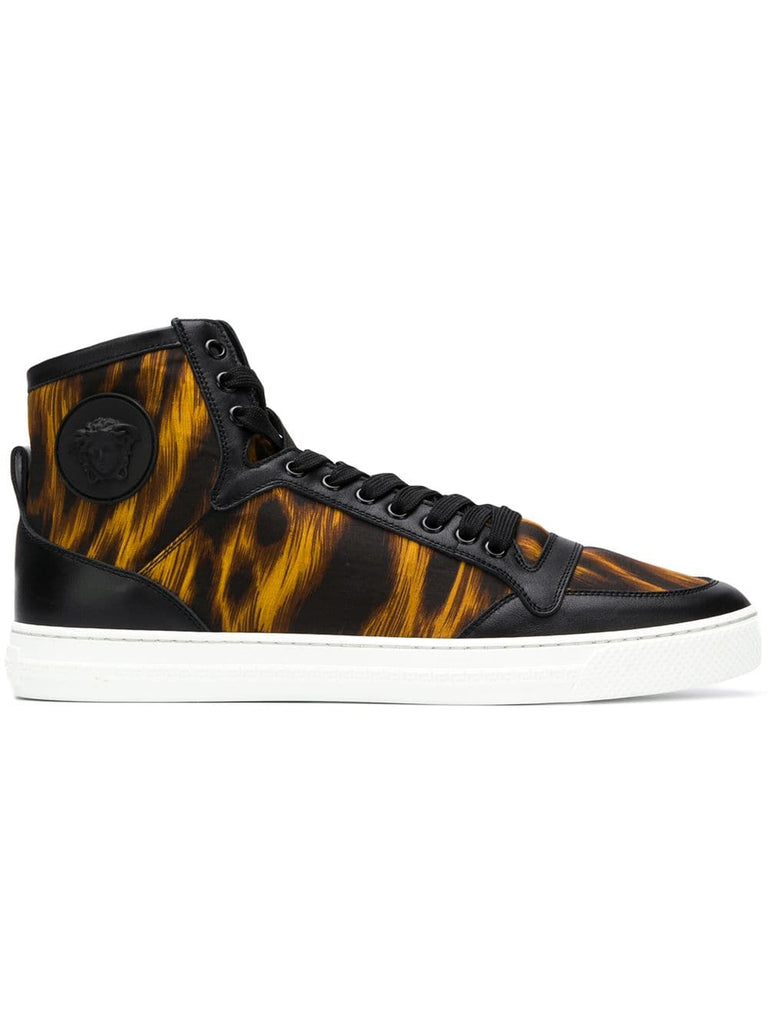 Animalier high-top sneakers