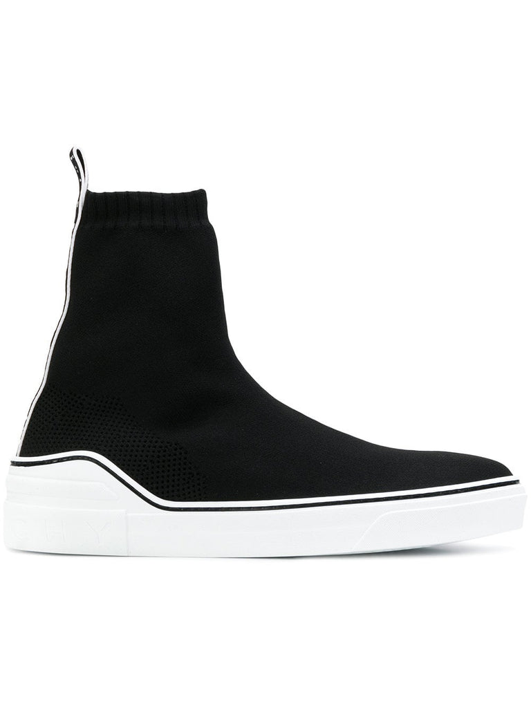 slip-on logo sneaker boots